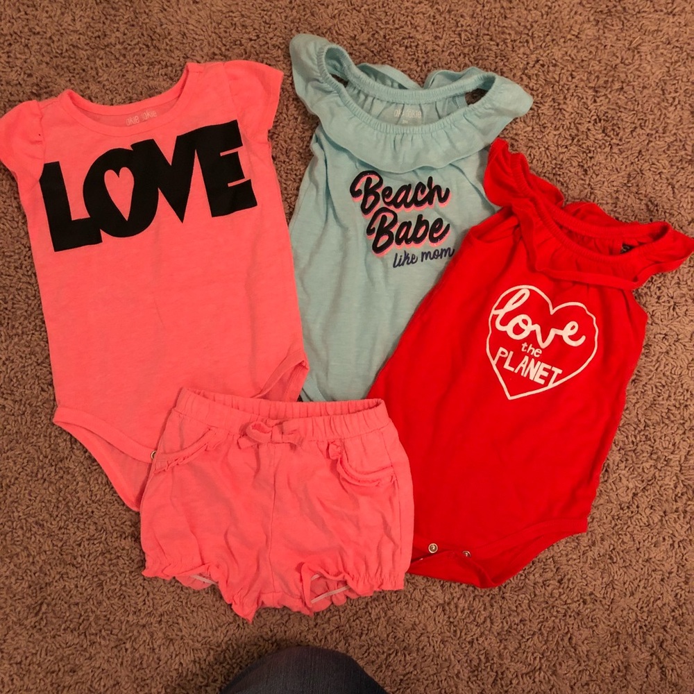 Bundle okie dokie onesies and bloomer shorts
